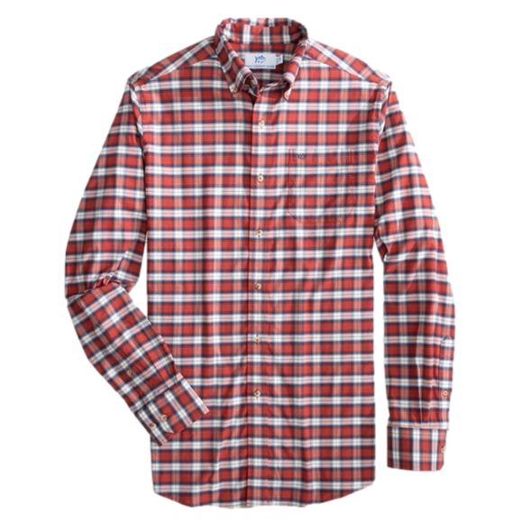Southern Tide Coastal Passage Rockledge Plaid Long Sleeve Sport Shirt Size Large - Picture 2 of 5